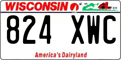 WI license plate 824XWC