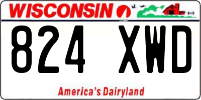 WI license plate 824XWD