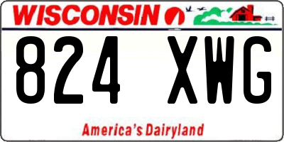 WI license plate 824XWG