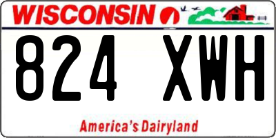 WI license plate 824XWH