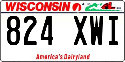 WI license plate 824XWI