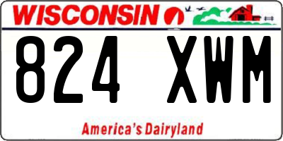 WI license plate 824XWM
