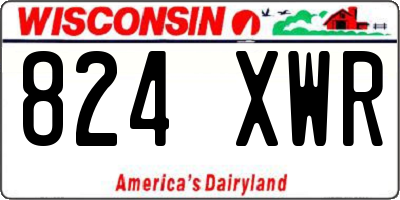 WI license plate 824XWR