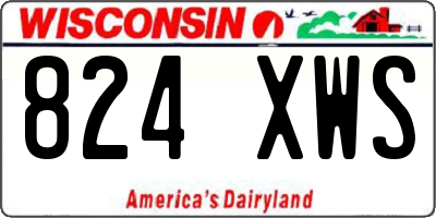 WI license plate 824XWS