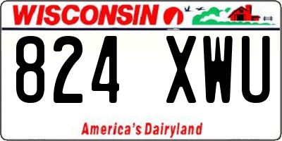 WI license plate 824XWU