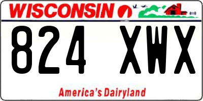 WI license plate 824XWX