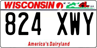 WI license plate 824XWY