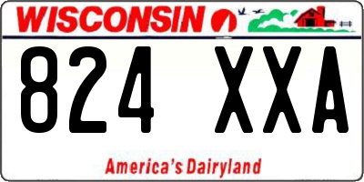 WI license plate 824XXA