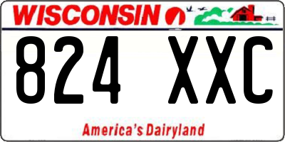 WI license plate 824XXC