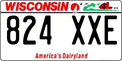 WI license plate 824XXE