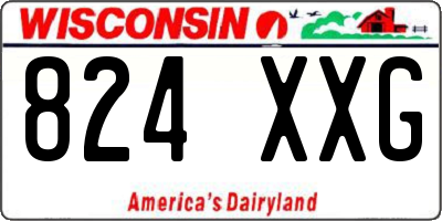 WI license plate 824XXG