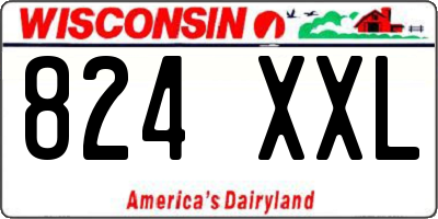 WI license plate 824XXL