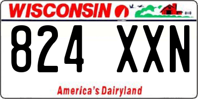 WI license plate 824XXN