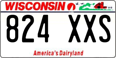 WI license plate 824XXS