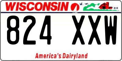WI license plate 824XXW