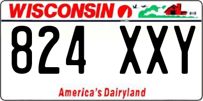 WI license plate 824XXY