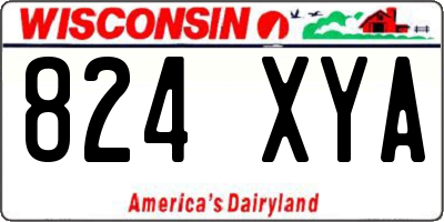 WI license plate 824XYA