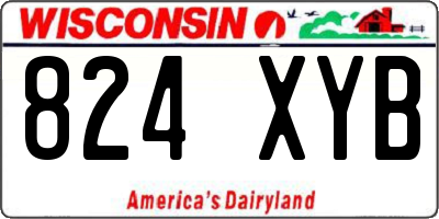 WI license plate 824XYB