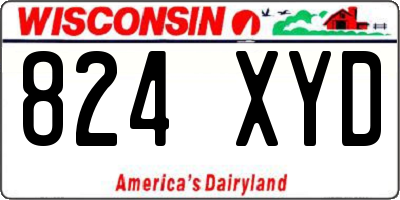 WI license plate 824XYD