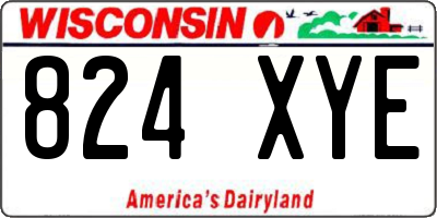 WI license plate 824XYE