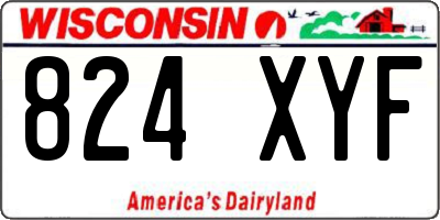 WI license plate 824XYF