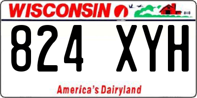 WI license plate 824XYH