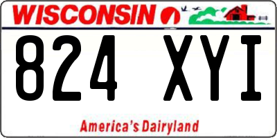 WI license plate 824XYI