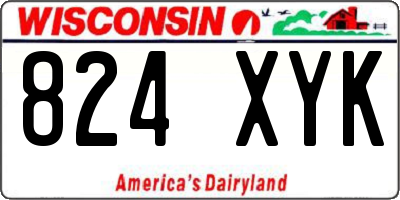 WI license plate 824XYK