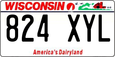 WI license plate 824XYL