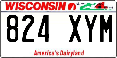 WI license plate 824XYM