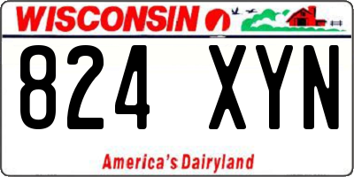 WI license plate 824XYN
