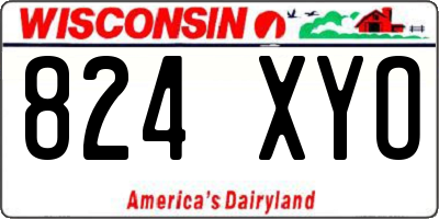 WI license plate 824XYO