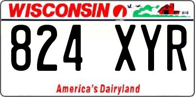 WI license plate 824XYR