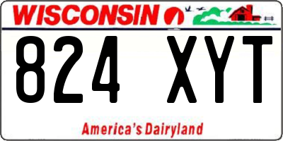 WI license plate 824XYT