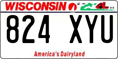 WI license plate 824XYU