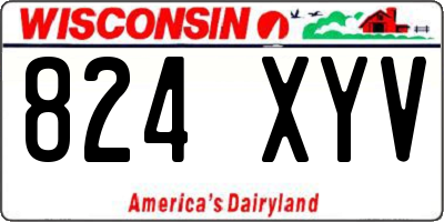 WI license plate 824XYV