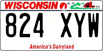 WI license plate 824XYW