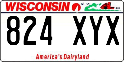 WI license plate 824XYX