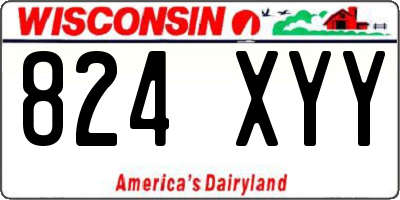 WI license plate 824XYY
