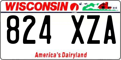 WI license plate 824XZA