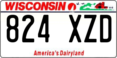 WI license plate 824XZD