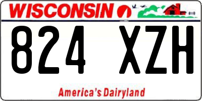 WI license plate 824XZH