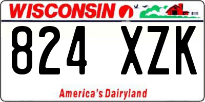 WI license plate 824XZK