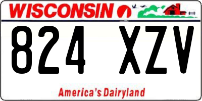 WI license plate 824XZV