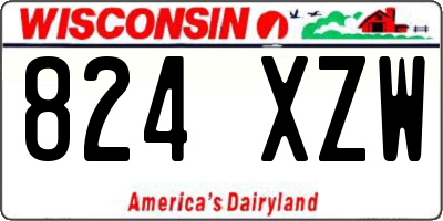 WI license plate 824XZW