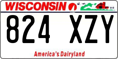 WI license plate 824XZY