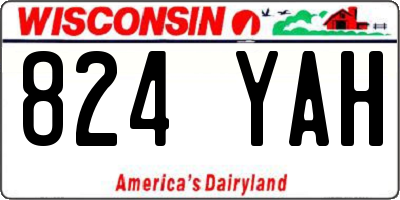 WI license plate 824YAH