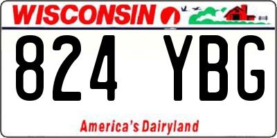 WI license plate 824YBG