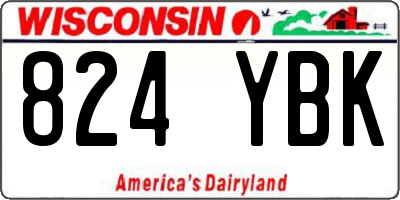 WI license plate 824YBK