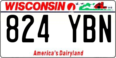 WI license plate 824YBN